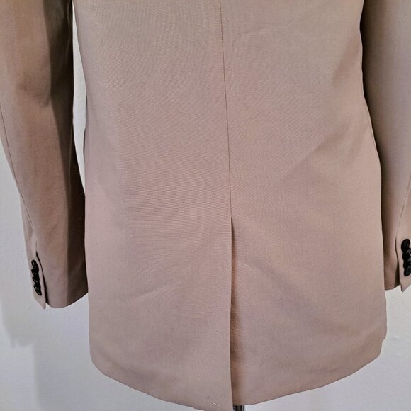 H&M Women Lined Blazer  Collar Jacket Long Sleeve Size S Color Tan - Picture 7 of 12
